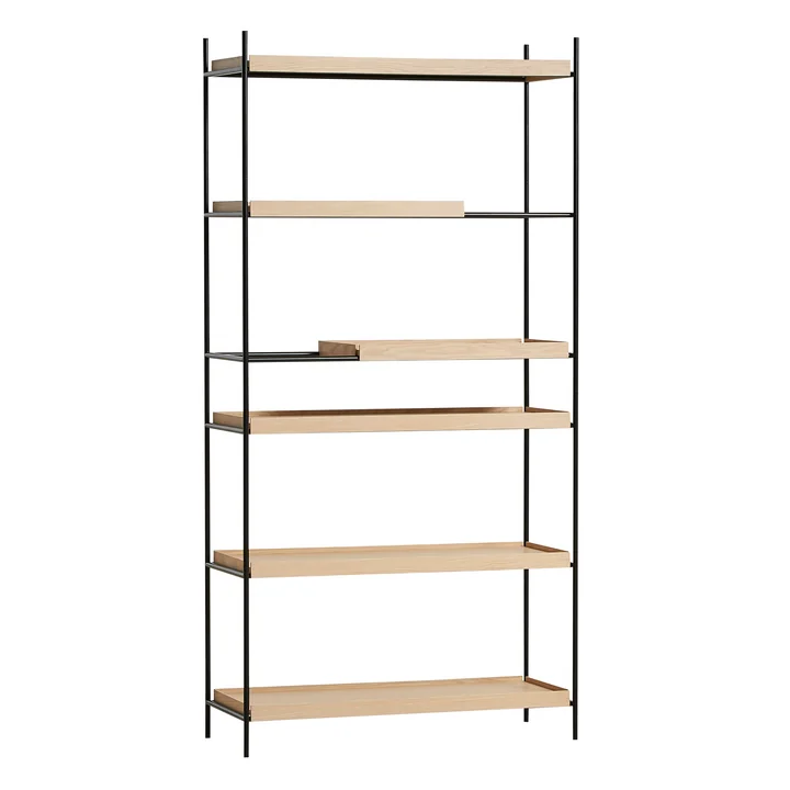 Tray Shelf hoch von Woud in Eiche natur / schwarz