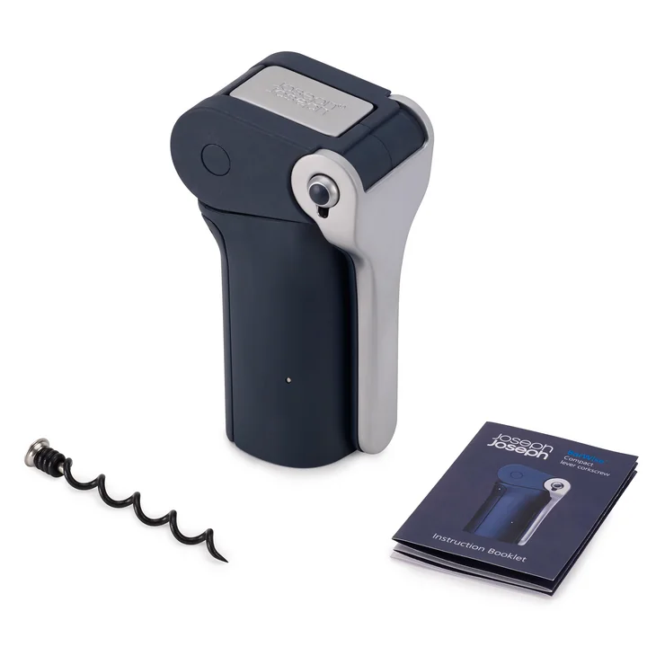 BarWise Kompakter Hebelkorkenzieher von Joseph Joseph in blau