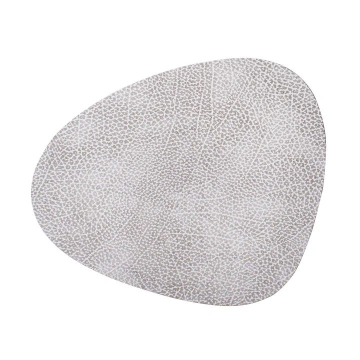 Tischset Curve L von Lind DNA in Hippo weiß-grau