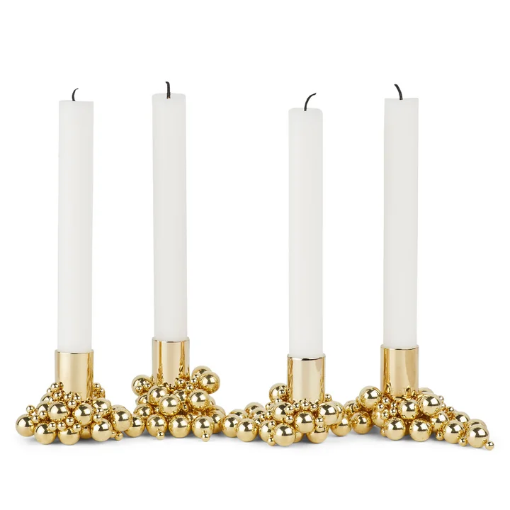 Molekyl Kerzenhalter 4 in Messing von Gejst