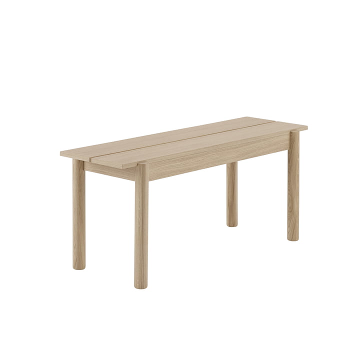 Linear Wood Bank 110 x 34 cm in Eiche von Muuto