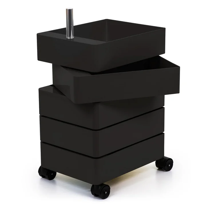 360° Container 5 Fächer in schwarz von Magis 