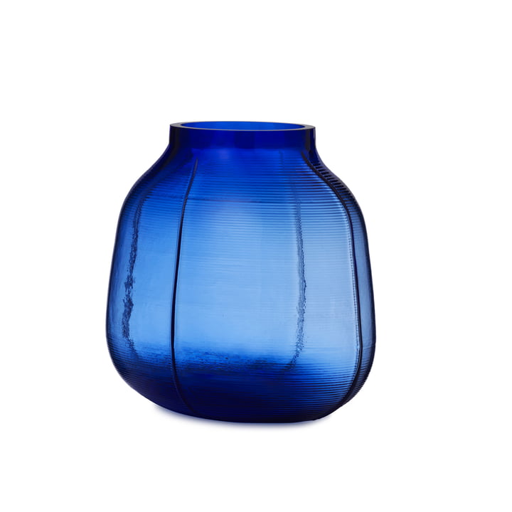 Step Vase H 23 cm in blau von Normann Copenhagen