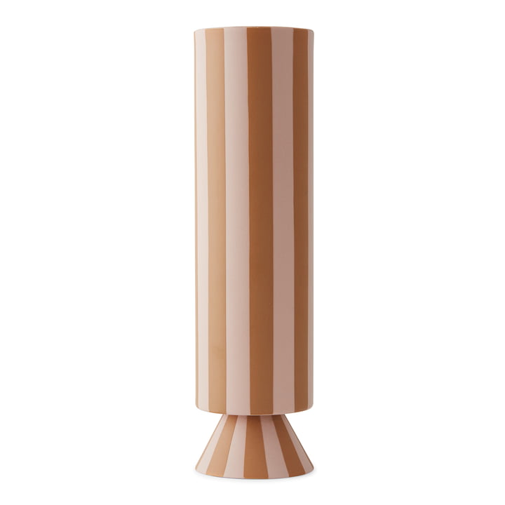 Toppu Vase Ø 8,5 x H 31 cm von OYOY in rose / caramel