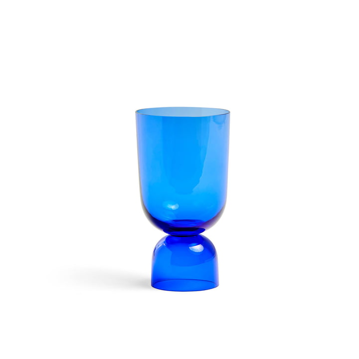 Bottoms Up Vase S, Ø 11,5 x H 21,5 cm in electric blue von Hay