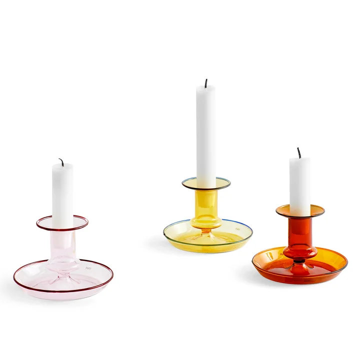 Flare Kerzenhalter von HAY in verschiedenen Farben