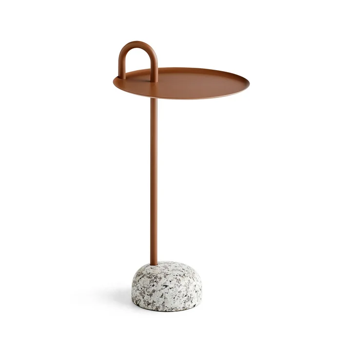 Bowler Beistelltisch, Ø 36 cm / H 70,5 cm in pale brown von HAY