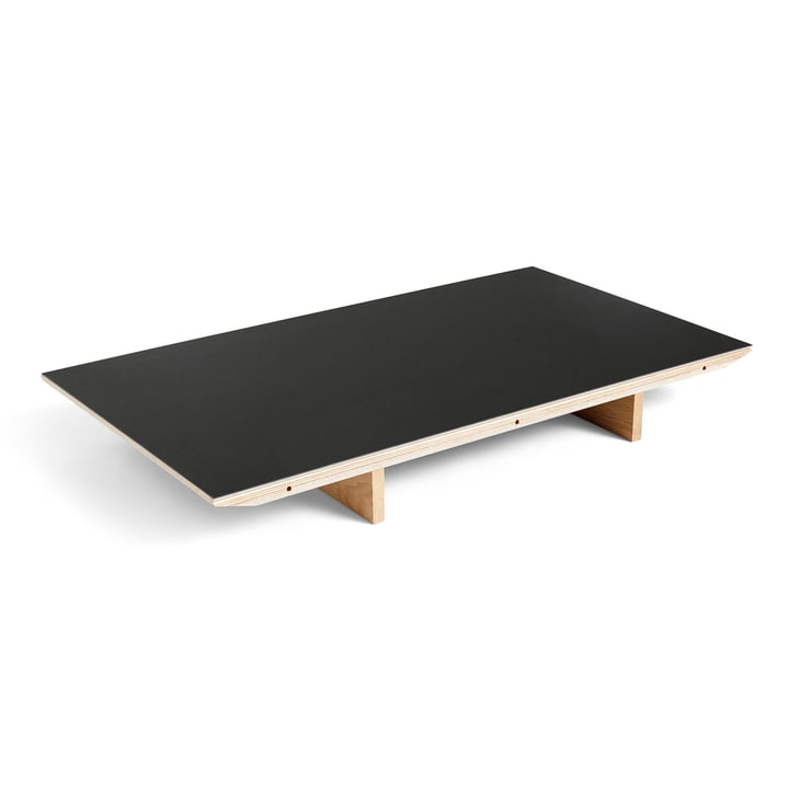 Einlegeplatte für CPH30 ausziehbarer Esstisch, 50 x 80 cm, Oberfläche: Linoleum schwarz / Kante: matt lackiertes Sperrholz von Hay