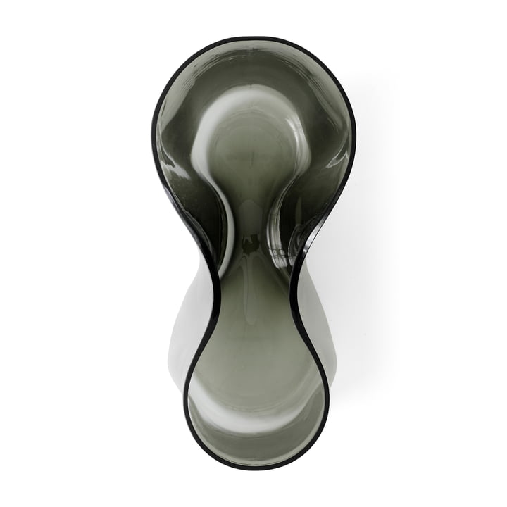 Aer Vase H 49 cm, smoke von Audo in der Draufsicht