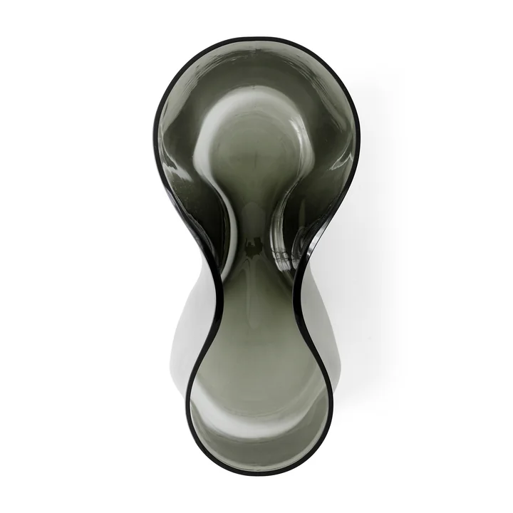 Aer Vase H 49 cm, smoke von Audo in der Draufsicht