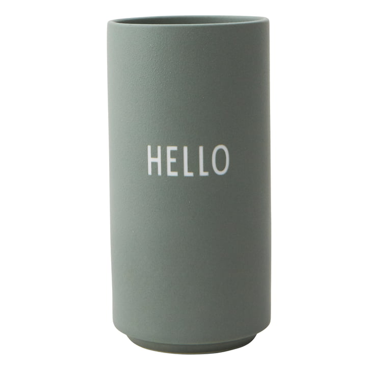 AJ Favourite Porzellan Vase Hello von Design Letters in grün