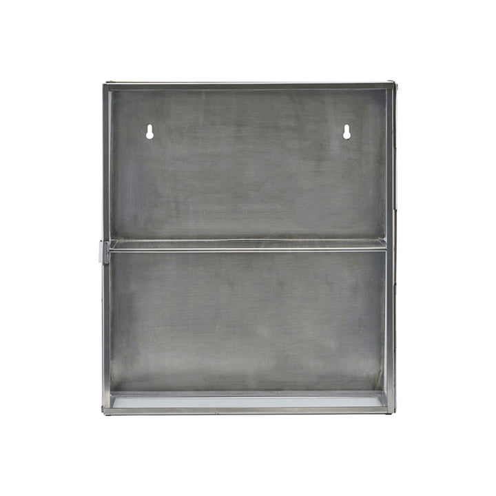 Zink Wandschrank 40 cm von House Doctor in Edelstahl / Glas