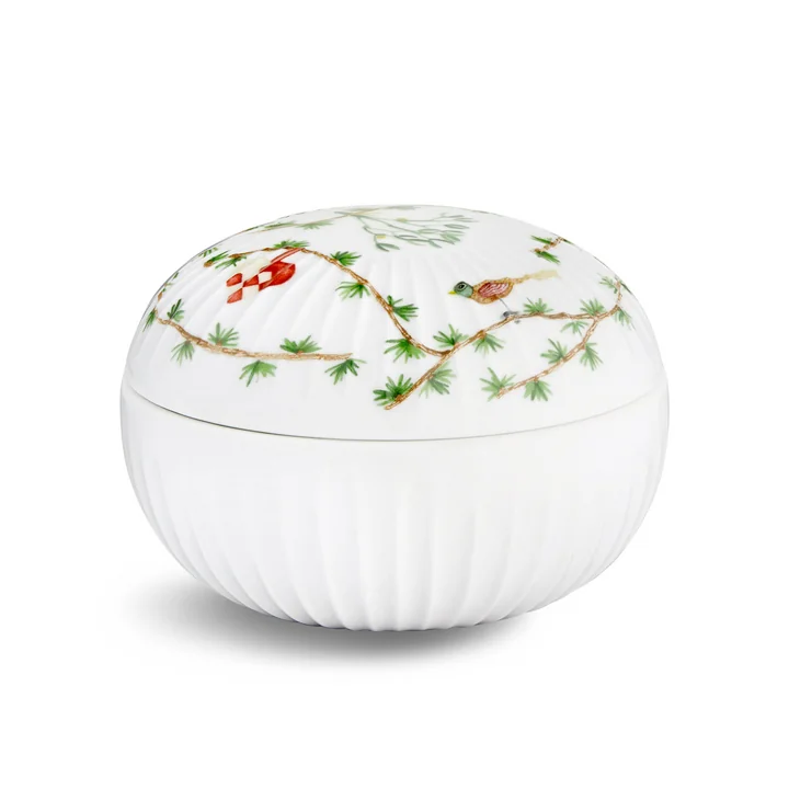 Hammershøi Bonbonniere Weihnachten von Kähler Design in weiß mit Dekoration