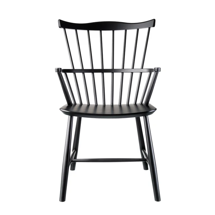 J52B Armlehnenstuhl, Buche schwarz von FDB Møbler 