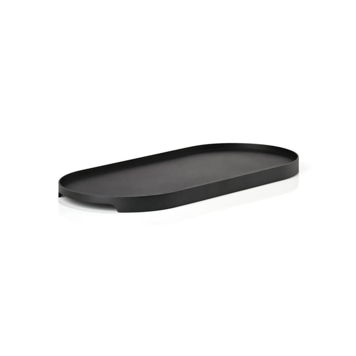 Singles Metall-Tablett oval 35 x 16 cm von Zone Denmark in schwarz