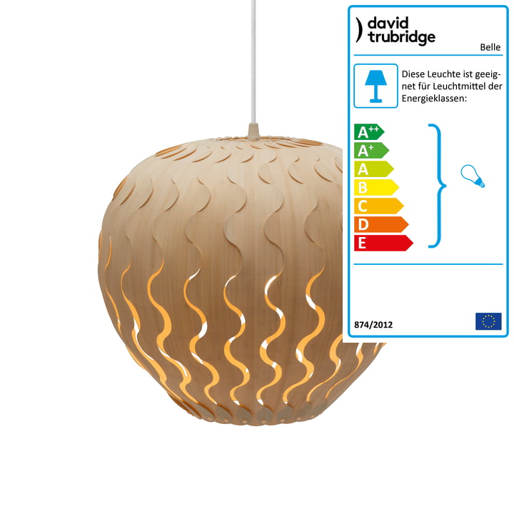 David Trubridge Belle Pendelleuchte, Ø 33 cm, beidseitig natur David Trubridge Belle Pendelleuchte, Ø 33 cm, beidseitig natur