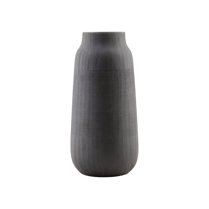 Groove Vase, Ø 16 x H 35 cm, schwarz von House Doctor