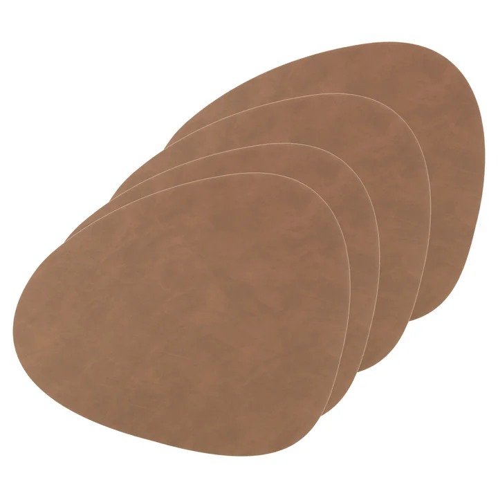 Tischset Curve L von Lind DNA in Nupo braun (4er-Set)