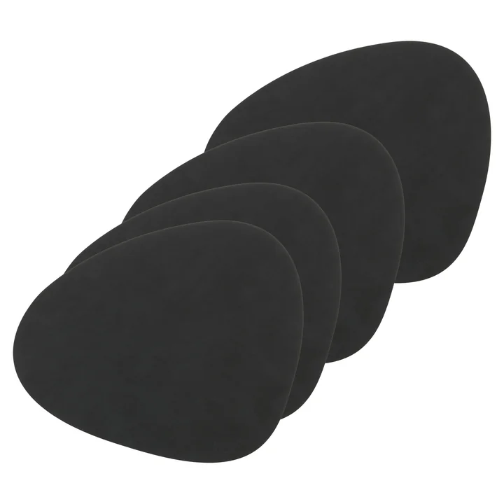 Tischset Curve L von Lind DNA in Nupo schwarz (4er-Set)