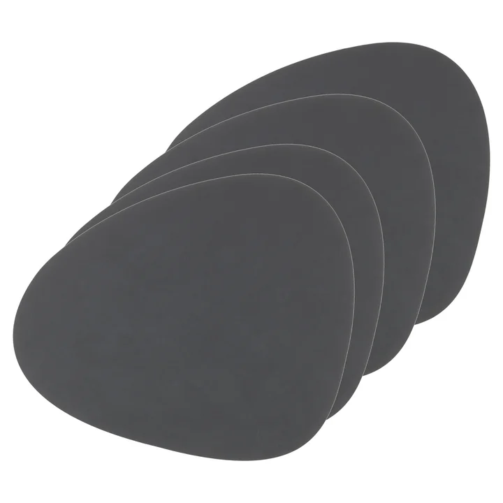 Tischset Curve L von Lind DNA in Nupo anthrazit (4er-Set)