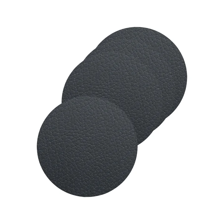 Glasuntersetzer rund Ø 10 cm von Lind DNA in Bull schwarz (4er-Set)