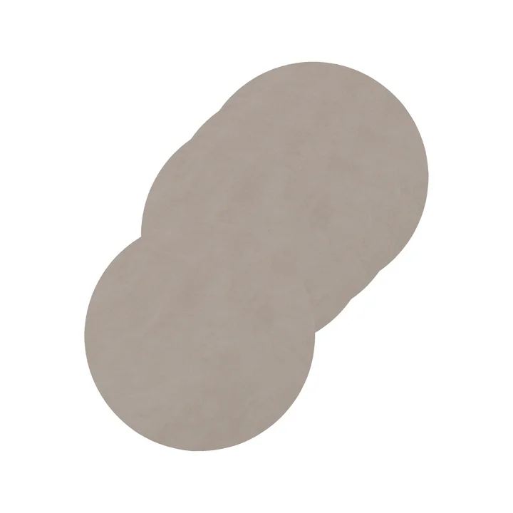 Glasuntersetzer rund Ø 10 cm von Lind DNA in Nupo hellgrau (4er-Set)