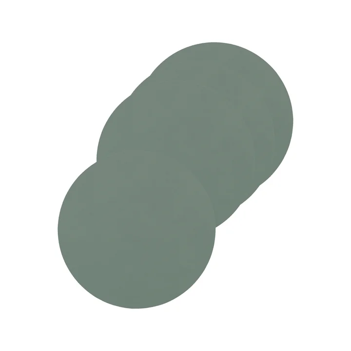 Glasuntersetzer rund Ø 10 cm von Lind DNA in Nupo pastellgrün (4er-Set)
