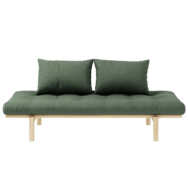 Pace Daybed von Karup in Kiefer natur / olivgrün