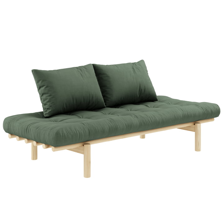 Pace Daybed von Karup Design in Kiefer natur / olivgrün