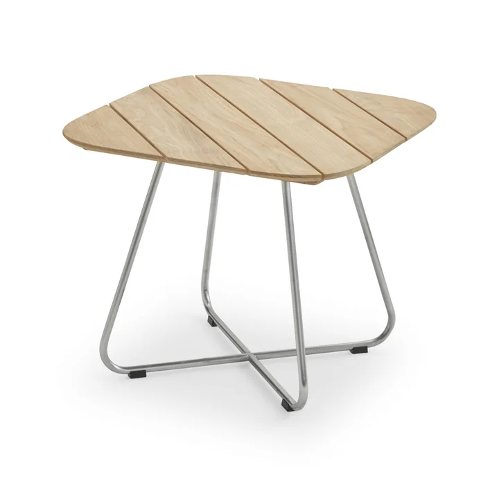  Lilium Lounge Tisch 60 x 60 cm, Teak / Edelstahl von Skagerak