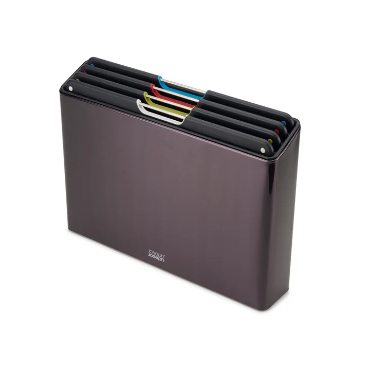  Folio Steel Schneidebretter, Carbon schwarz (4-teilig) von Joseph Joseph