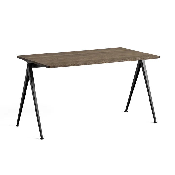 Pyramid Table 01 140 x 75 cm von HAY in Eiche geräuchert / schwarz