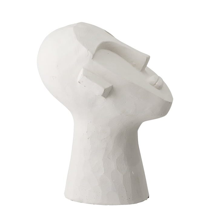 Kopf Skulptur abstrakt H 22 cm von Bloomingville in Beton weiß
