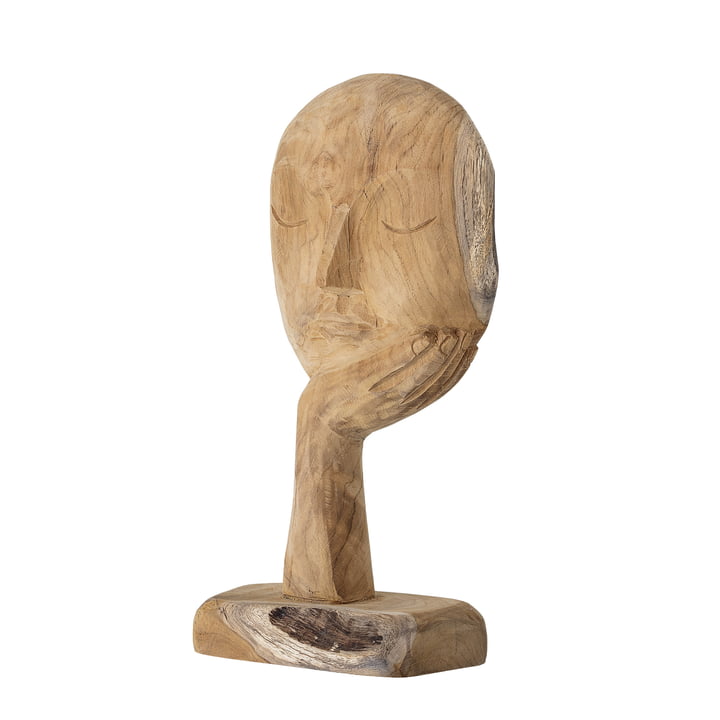 Kopf Skulptur abstrakt H 35 cm von Bloomingville aus recyceltem Holz