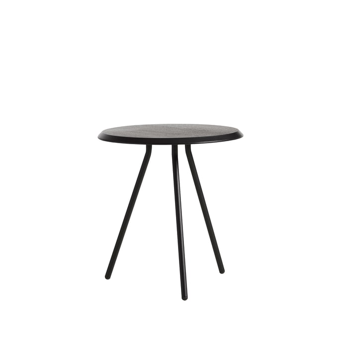 Soround Side Table H 48,3 cm / Ø 45 cm von Woud in Eiche schwarz lackiert