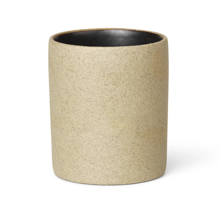 Ferm Living - Bon Accessoires Becher, beige / schwarz