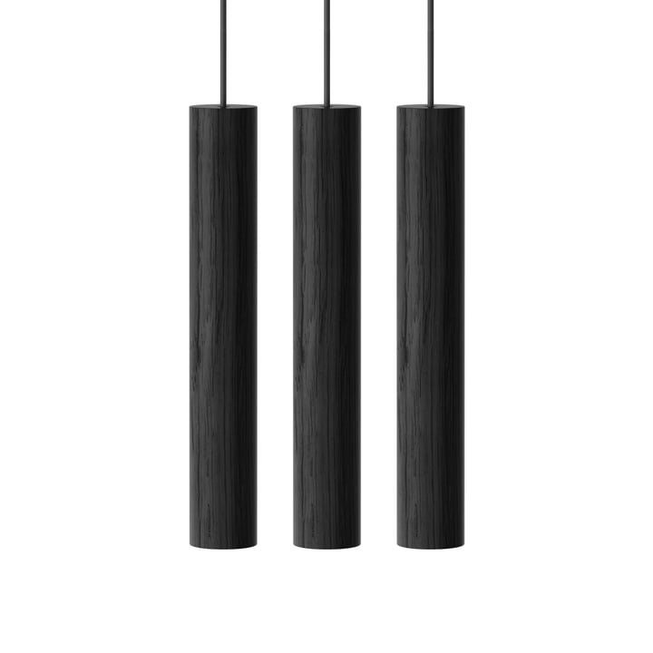 Chimes Cluster 3 LED-Pendelleuchte, Ø 3 x 22 cm, schwarz von Umage 
