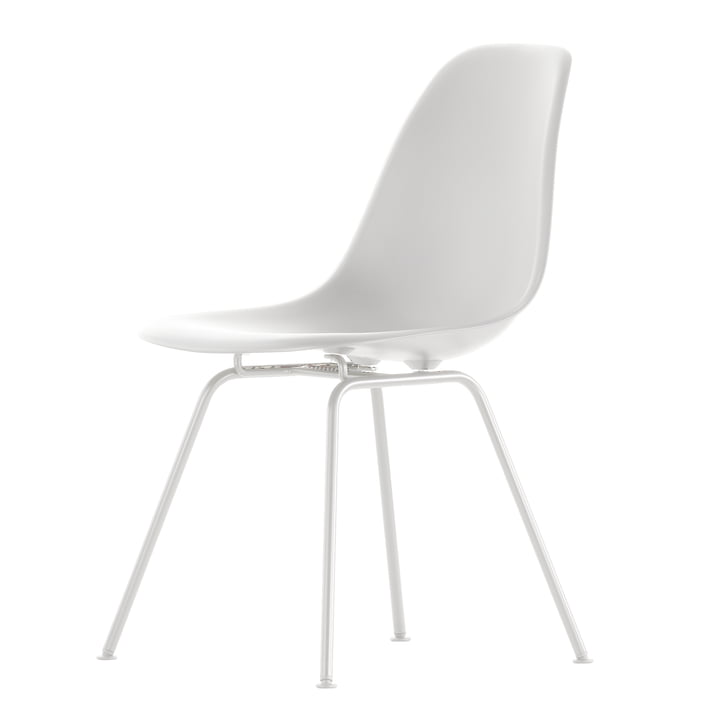 Eames Plastic Armchair DSX von Vitra in weiß / weiß (Filzgleiter weiß)