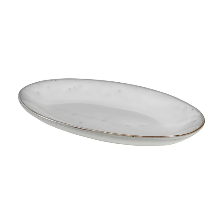 Nordic Servierplatte oval S, 22 x 13,6 cm, sand von Broste Copenhagen 