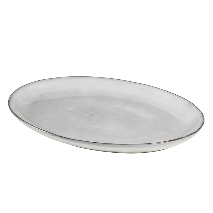 Nordic Servierplatte oval, 35,5 x 26,5 cm, sand von Broste Copenhagen 