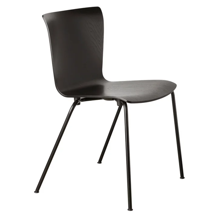 Vico Duo Stuhl von Fritz Hansen in Esche schwarz / schwarz.