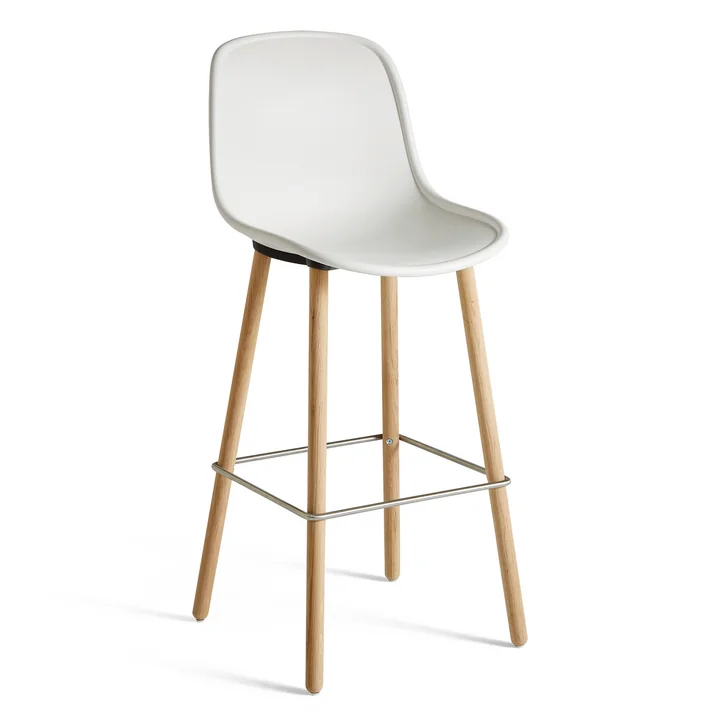Neu12 Barhocker von HAY in Eiche / cremeweiß mit 75 cm Sitzhöhe