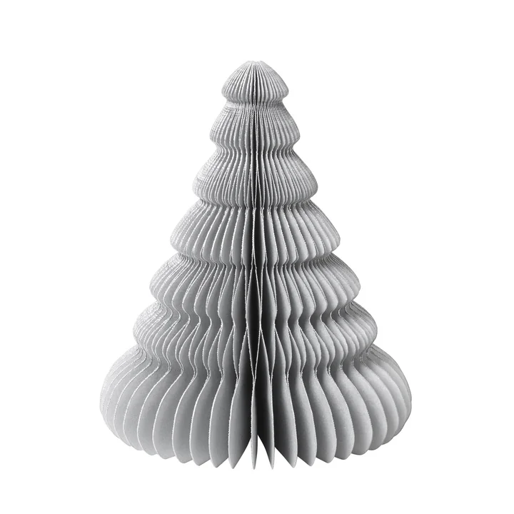 Paper Christmas Tree Dekoration, Ø 13 x H 15 cm, silber von Broste Copenhagen 