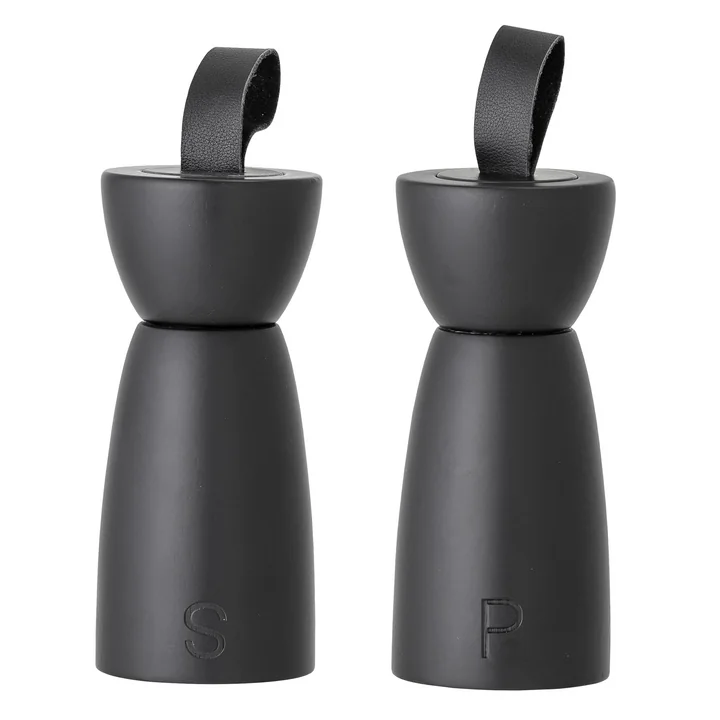 Hanif Salz- & Pfeffermühle, schwarz (2er-Set) von Bloomingville