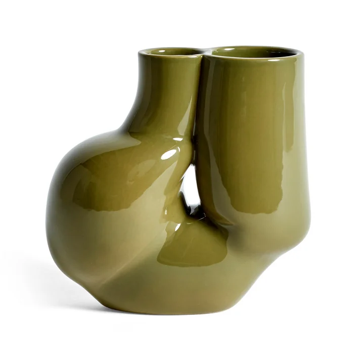 W&S Chubby Vase, olivgrün von HAY.