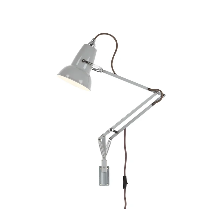 Original 1227 Mini Wandleuchte mit Wandhalterung, dove grey (Kabel: grau) von Anglepoise.