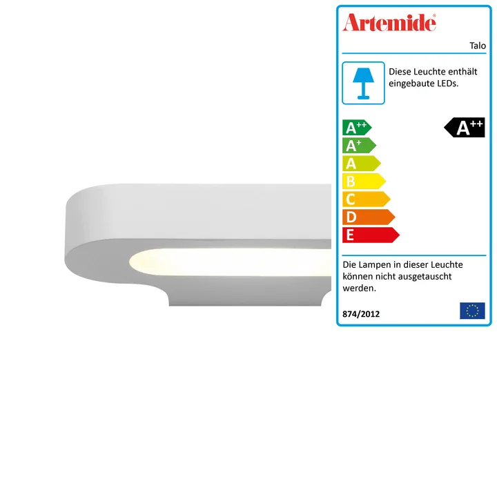 Talo LED-Wandleuchte, 2700K / weiß von Artemide