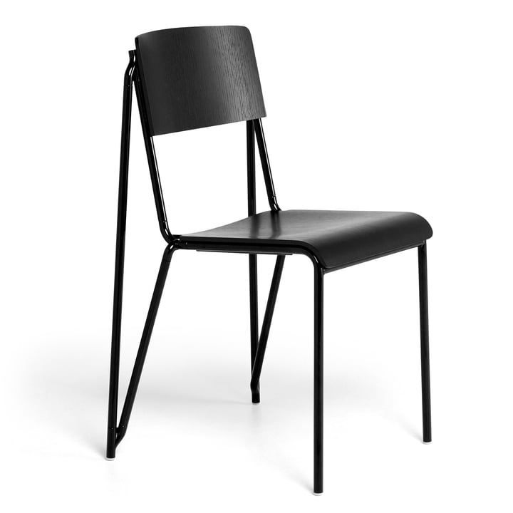 Der Petit Standard Stuhl, schwarz / schwarz von Hay