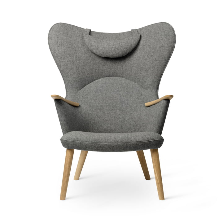 Der CH78 Mama Bear Lounge Chair, Eiche geölt / Fiord 0151 von Carl Hansen