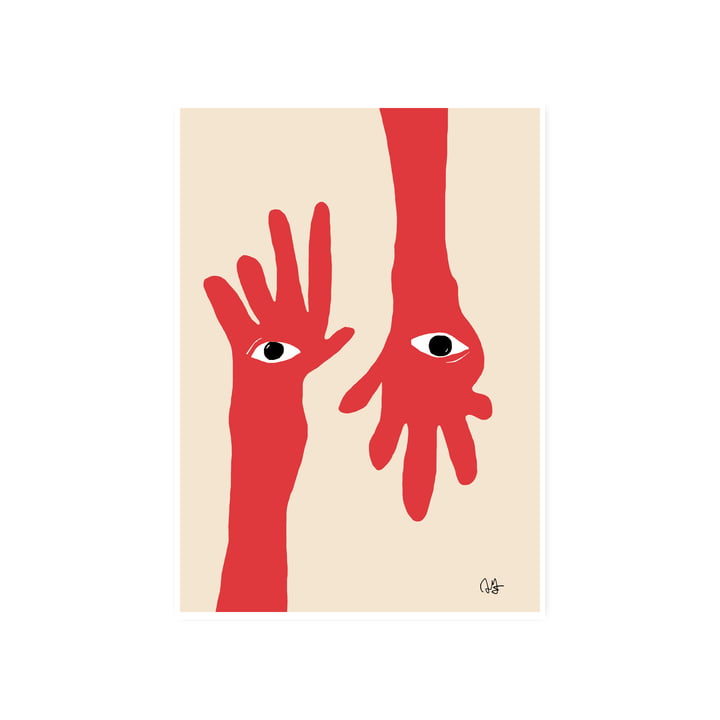 Das Hamsa Hands Poster, 50 x 70 cm von Paper Collective